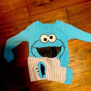 Boys Sesame Street and paw patrol pj’s